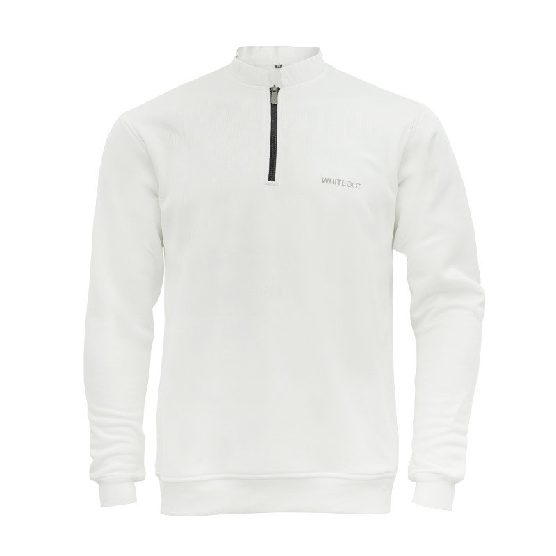 Whitedot Off White Zip Up Full Sleeves Cricket Jumper Whitedot Off White Zip Up Full Sleeves Cricket Jumper